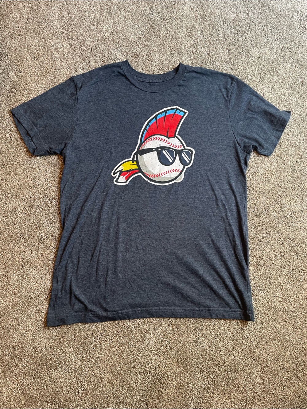 Baseballism "Wild Thing" T-shirt Men's XL Heather Gray